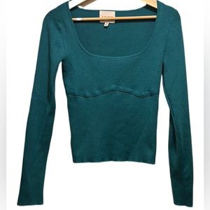 Pink Rose - Teal - Square Neck - Sz M